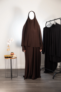Abaya Khimar en Jersey premium Ensemble Sutra Hijab