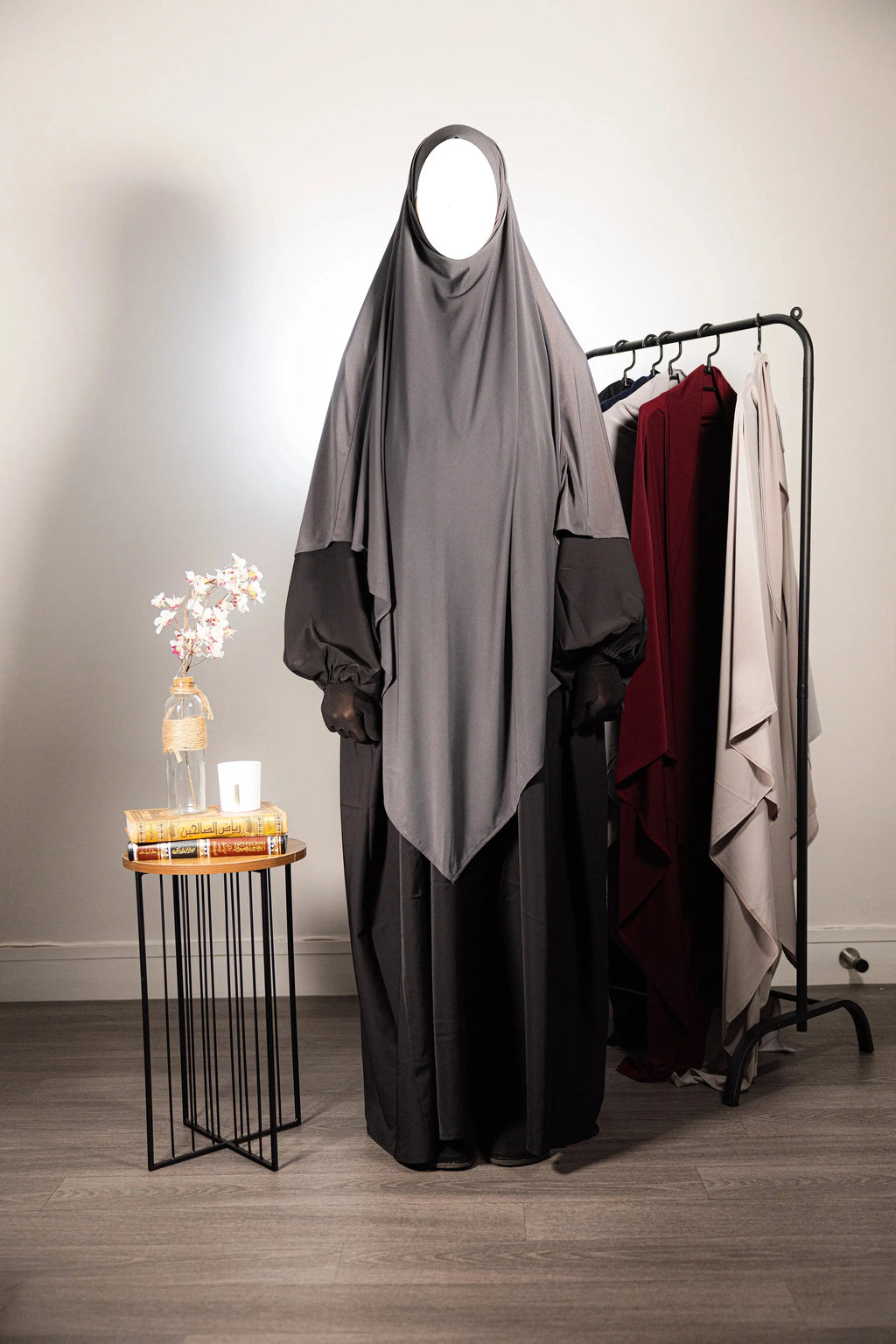 KHIMAR EN JERSEY PREMIUM Gris Sutra Hijab