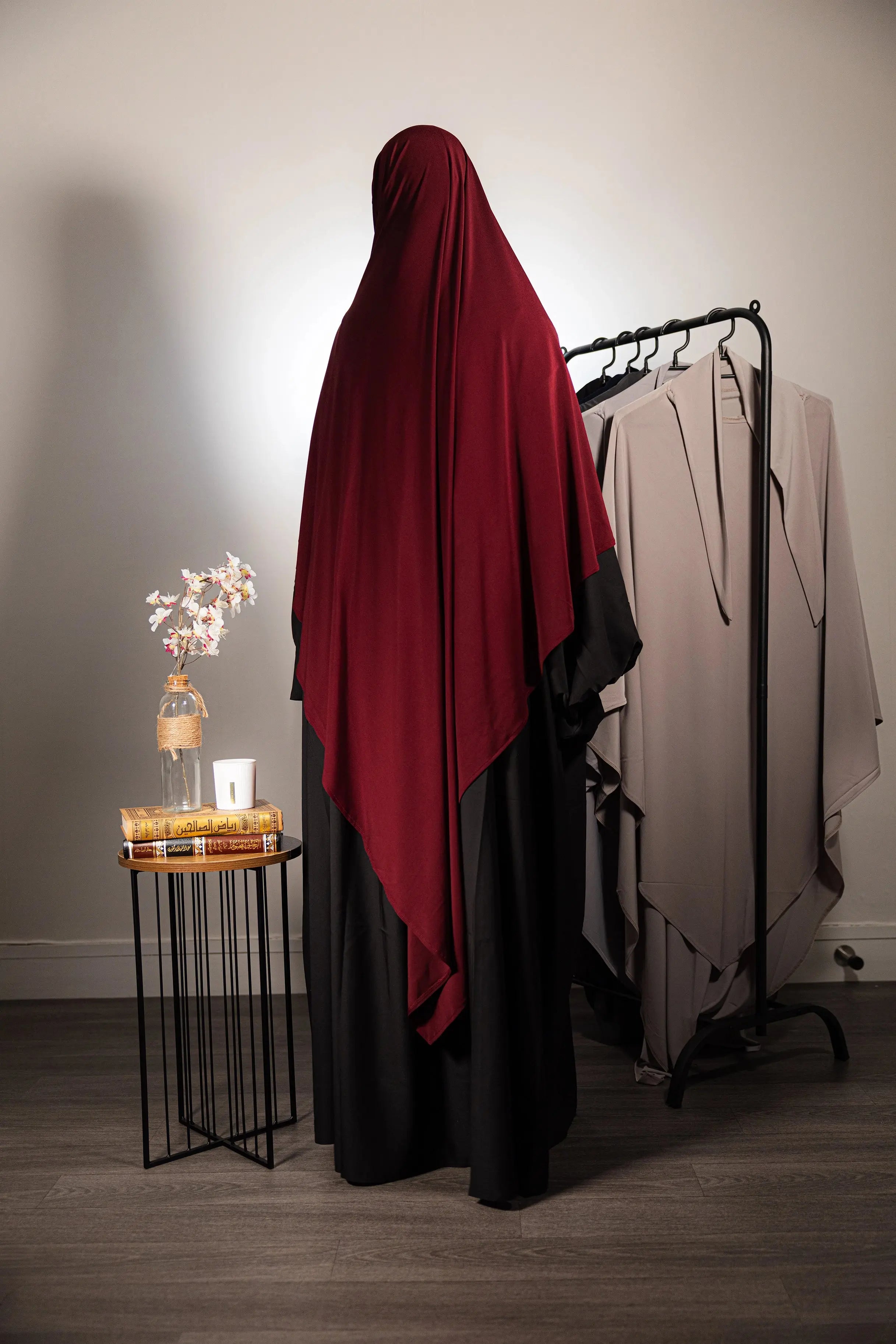 KHIMAR EN JERSEY PREMIUM Rouge Bordeaux Sutra Hijab